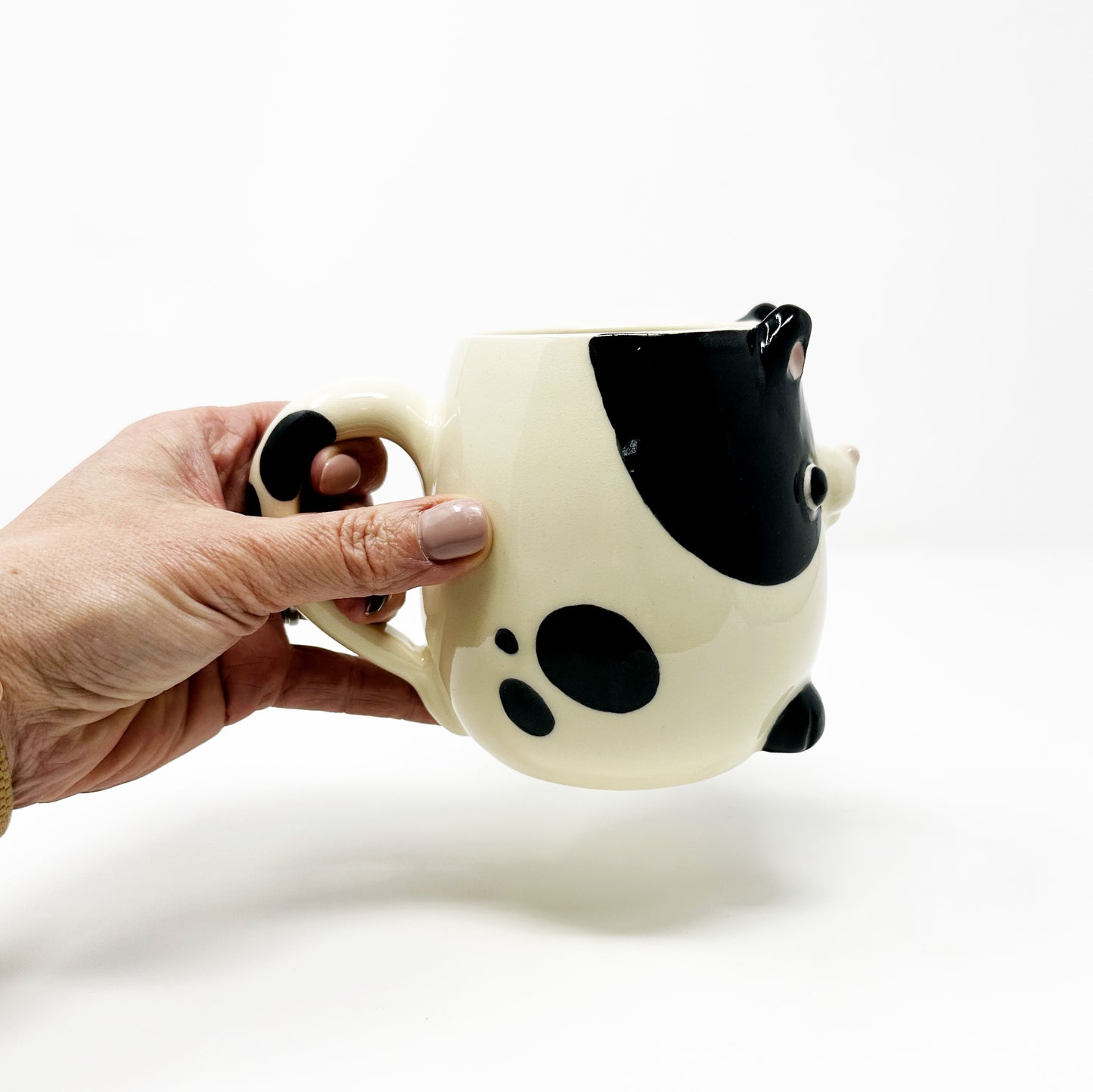 Limited Edition Black and White Cat Mug