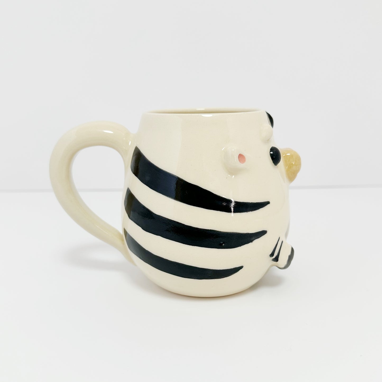 dishwasher safe handmade zebra coffee mug