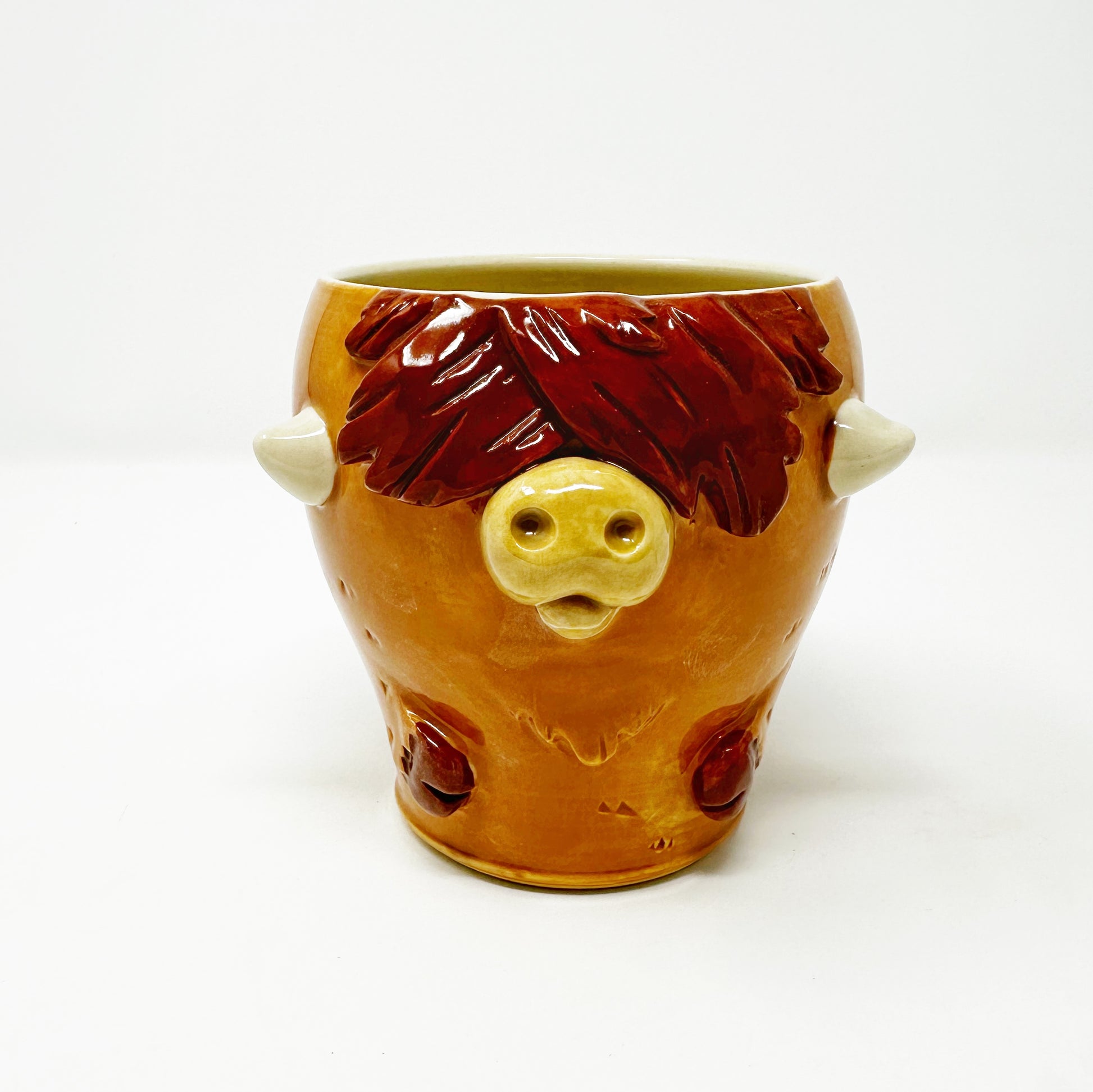 dishwasher safe handmade highland cow coffee tumbler