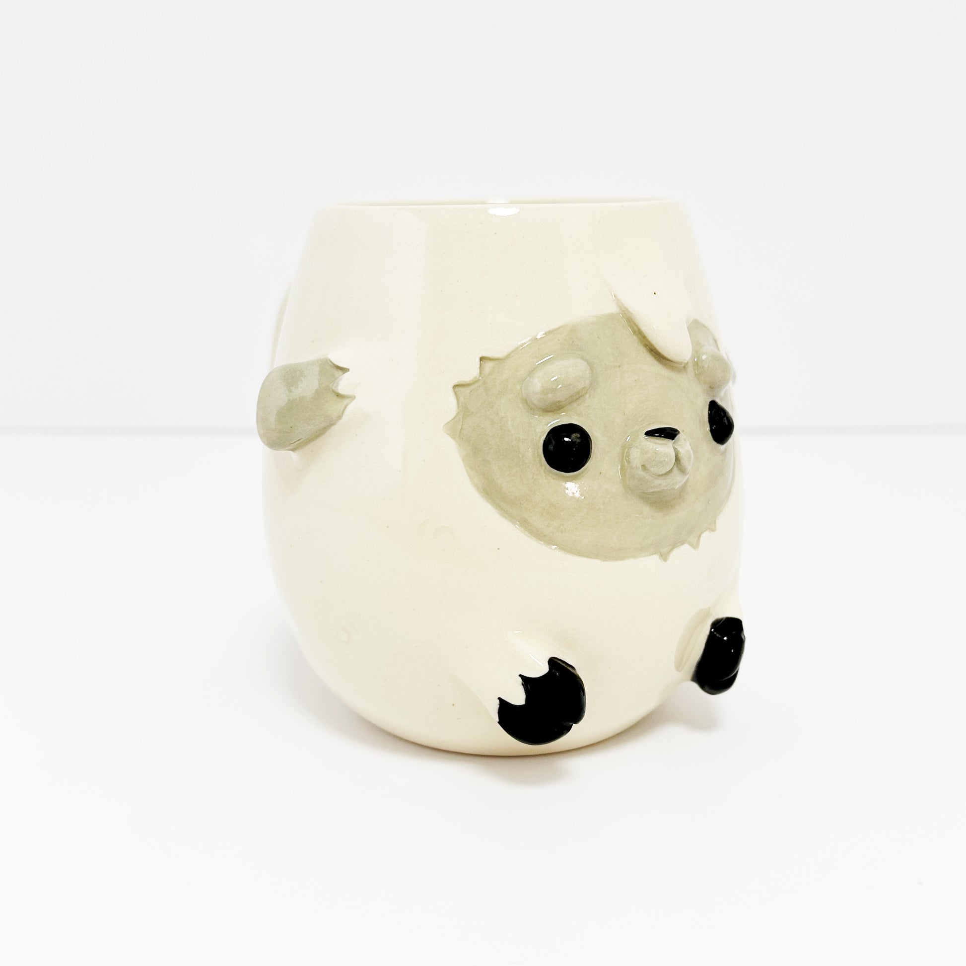 dishwasher safe handmade sheep coffee tumbler