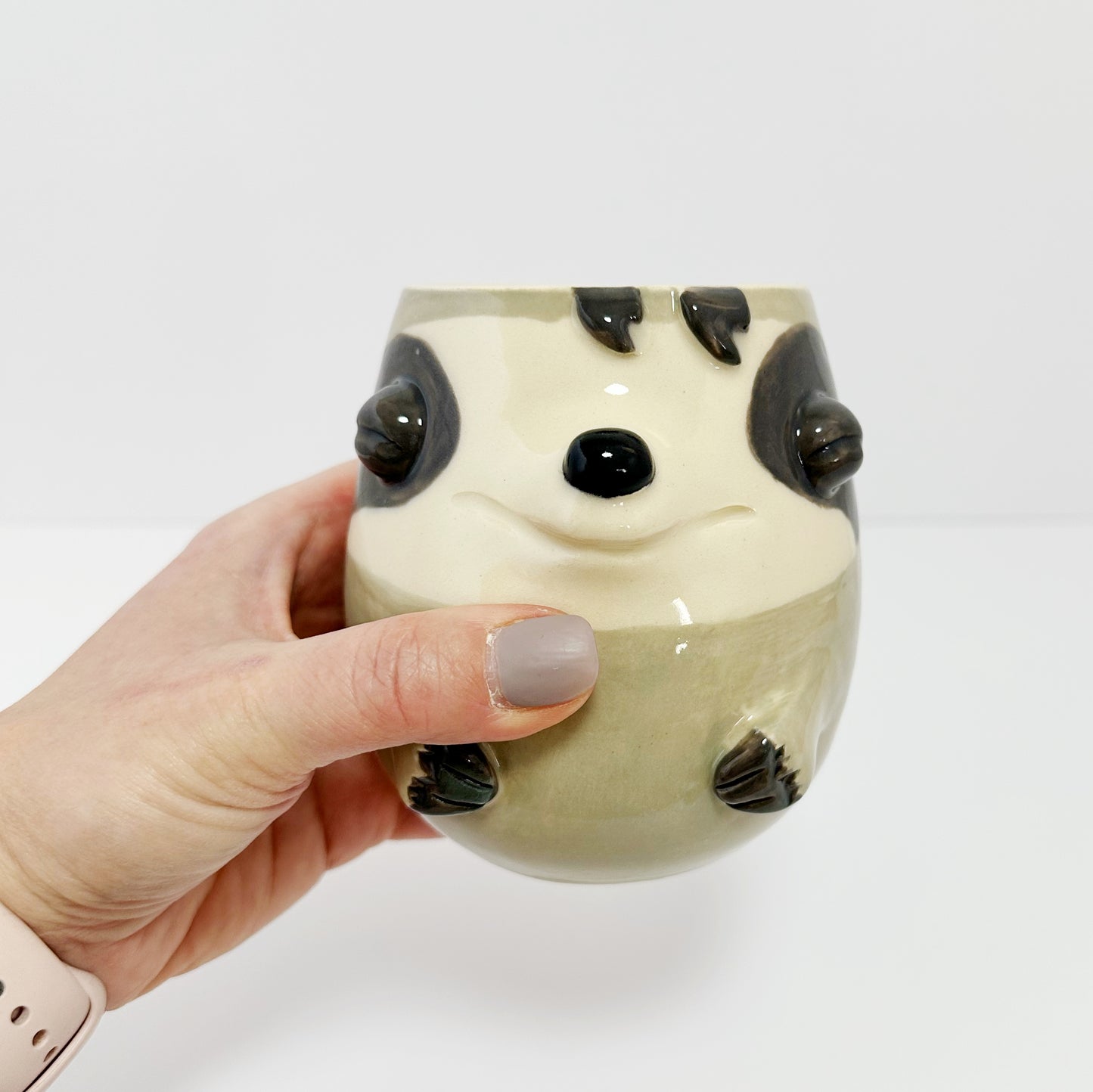 microwave safe handmade sloth mug made in canada