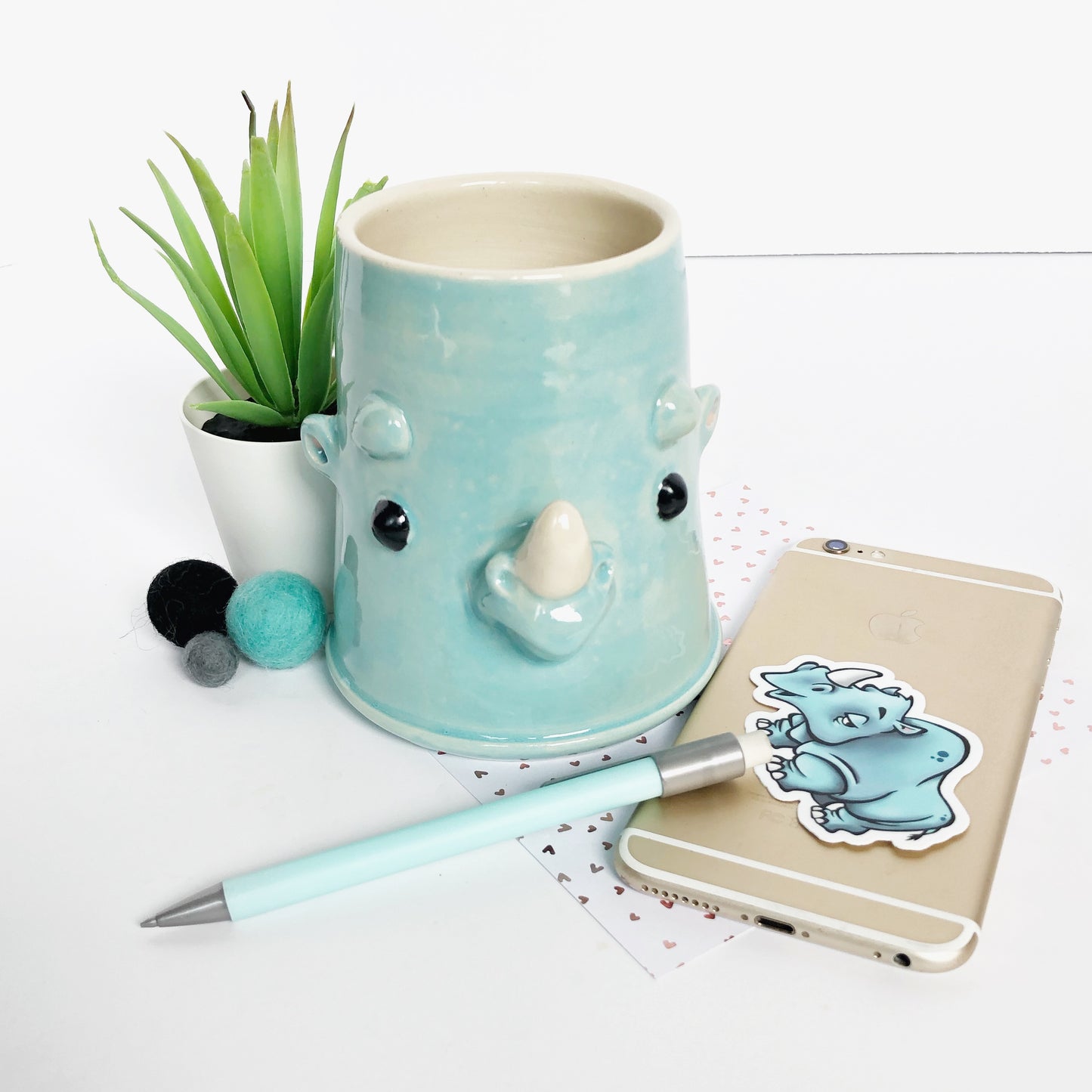 Rhino Die Cut Sticker