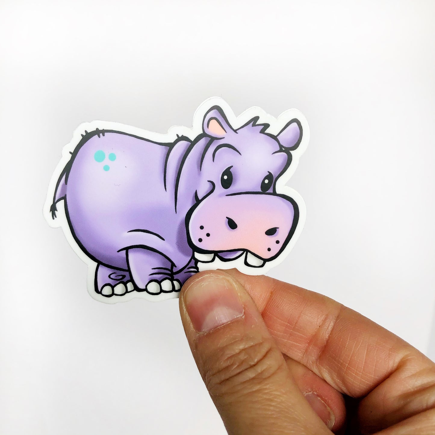 Hippo Die Cut Sticker