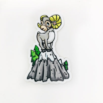 Mountain Goat Die Cut Sticker