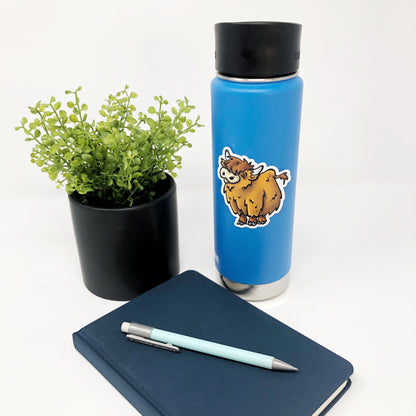 Highland Cow Die Cut Sticker