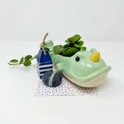 SECONDS Large Narwhal Planter