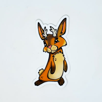 Jackalope Die Cut Sticker