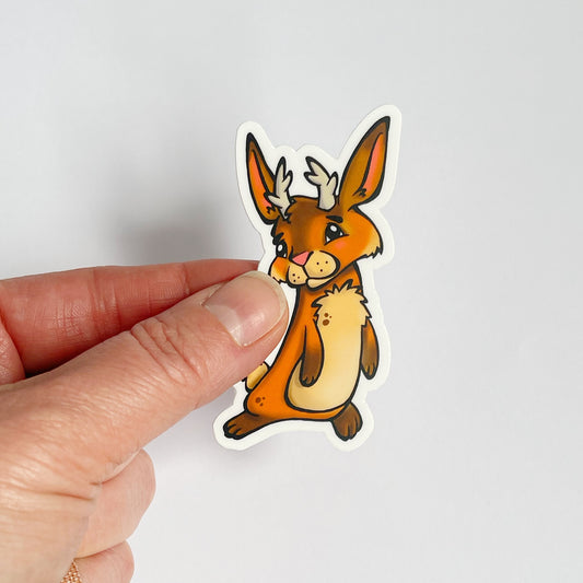 Jackalope Die Cut Sticker