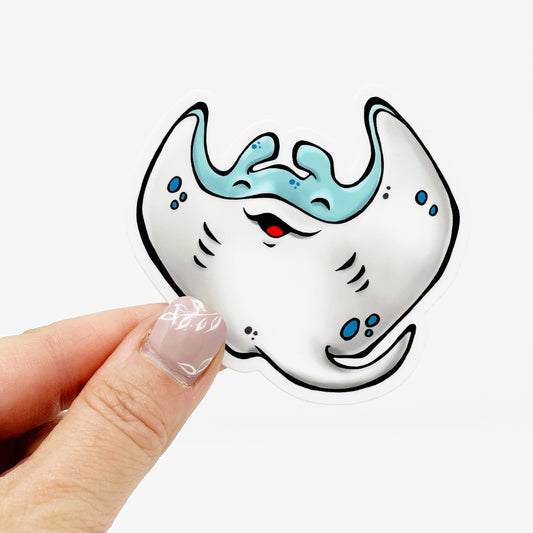 Manta Ray Die Cut Sticker