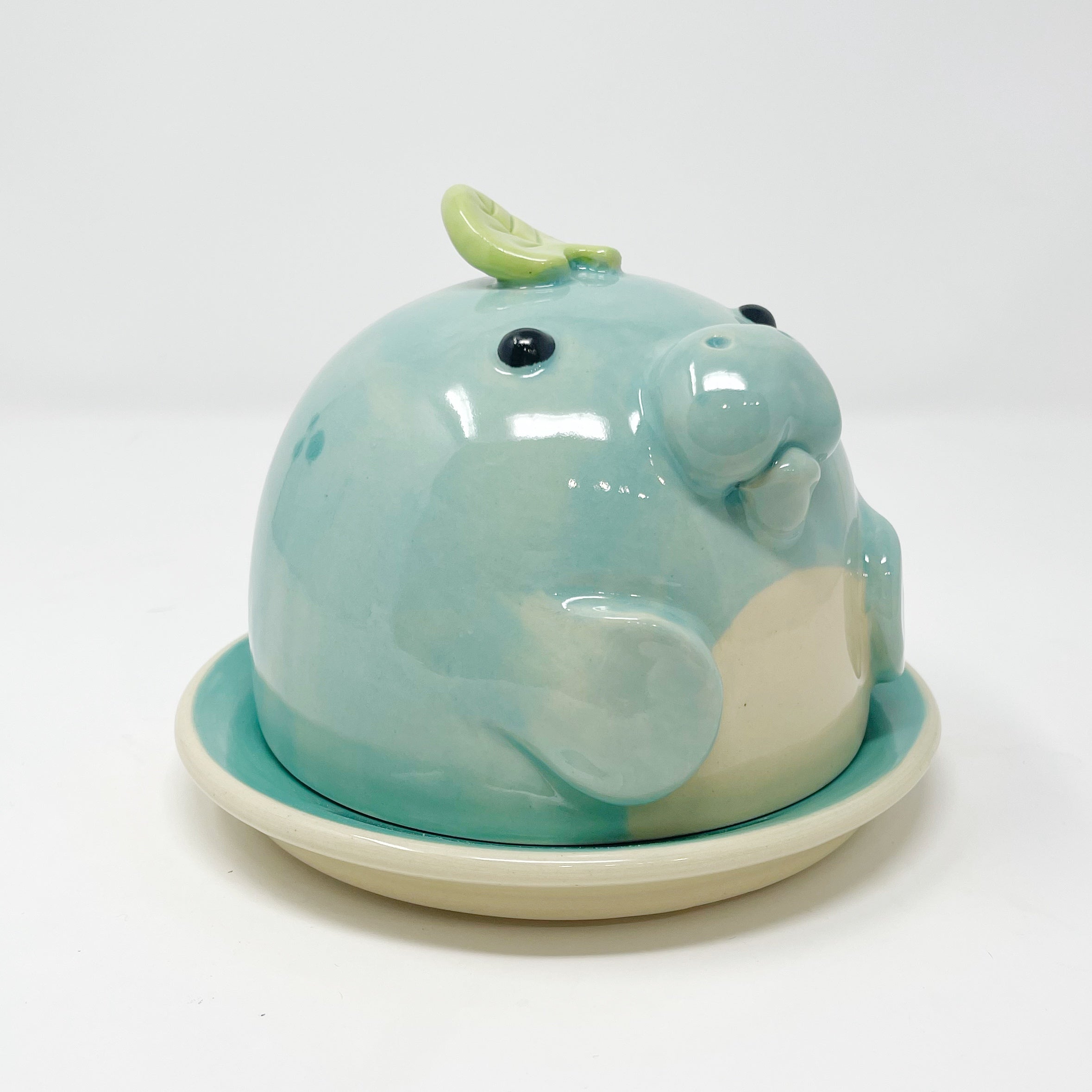 Manatee Butter Dish Salty Sea Dog Designs manatee-butter-dish-salty-sea-dog-designs