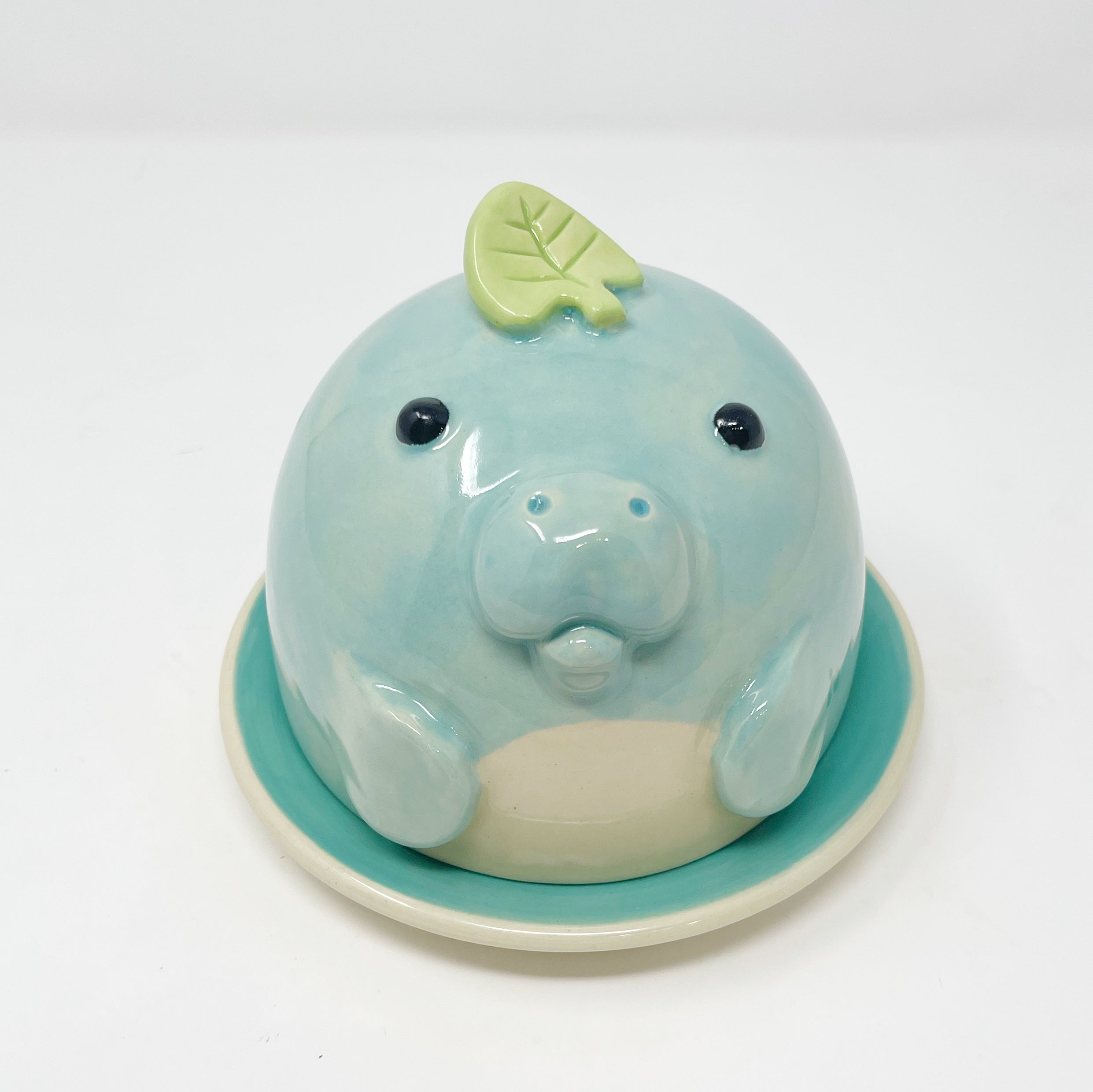 Manatee Butter Dish Salty Sea Dog Designs manatee-butter-dish-salty-sea-dog-designs