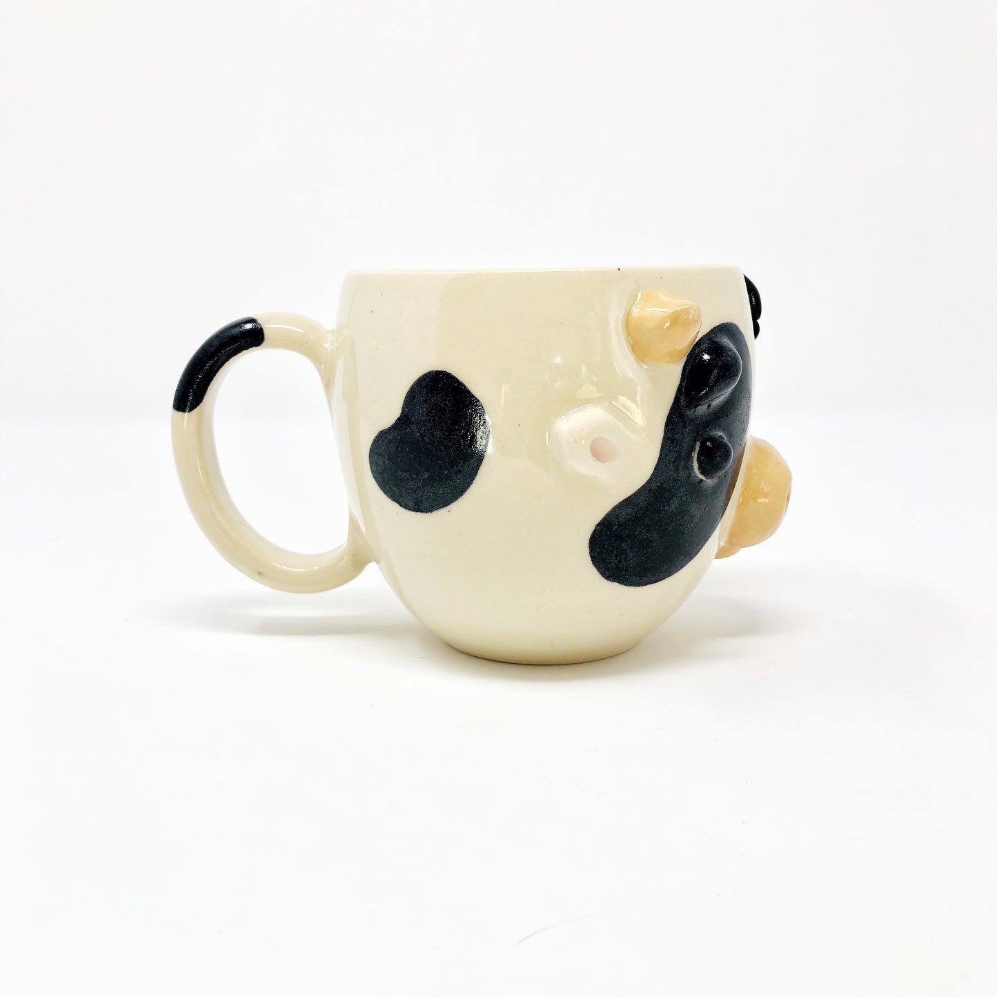 microwave safe handmade cow coffee tumbler