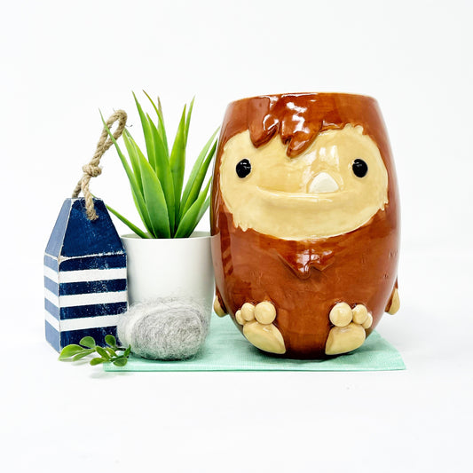dishwasher safe handmade sasquatch coffee tumbler