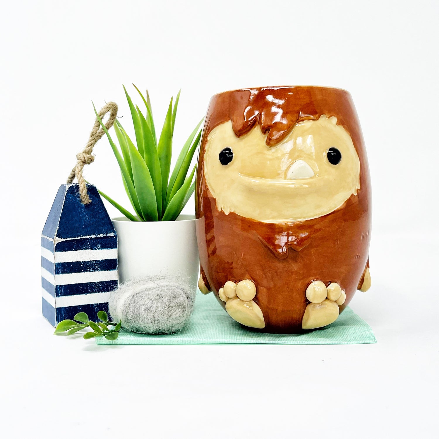 dishwasher safe handmade sasquatch coffee tumbler