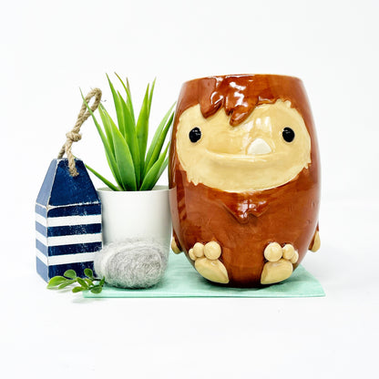 dishwasher safe handmade sasquatch coffee tumbler