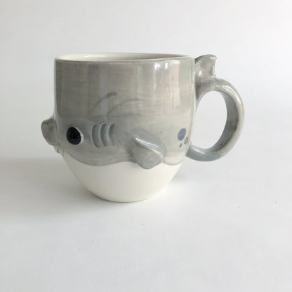 dishwasher safe handmade shark coffee mug