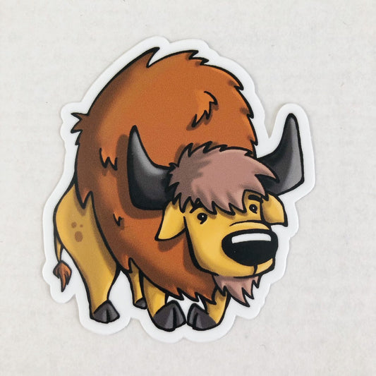 Bison Die Cut Sticker