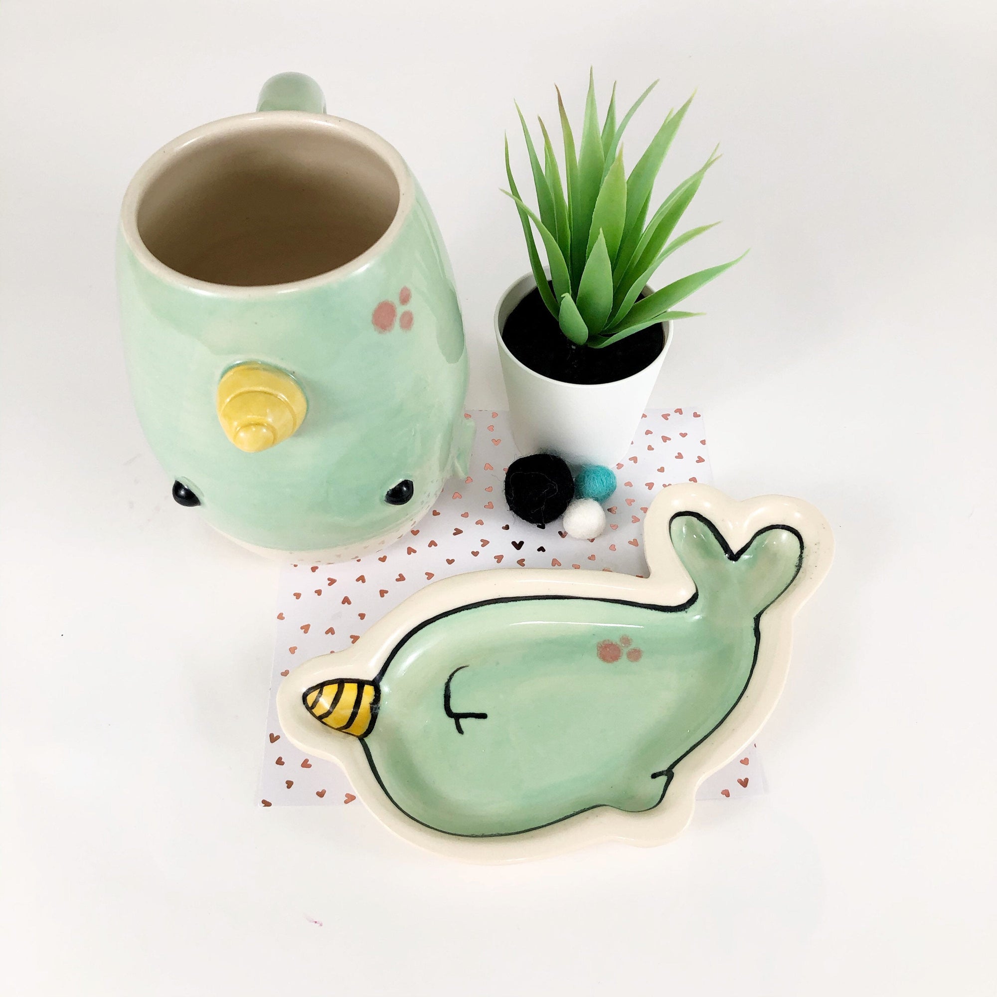 Narwhal Mug and Spoon Rest Set