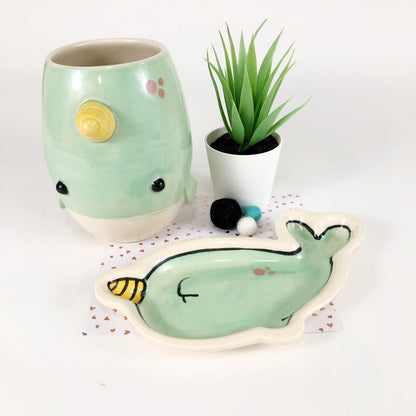 Narwhal Mug and Spoon Rest Set