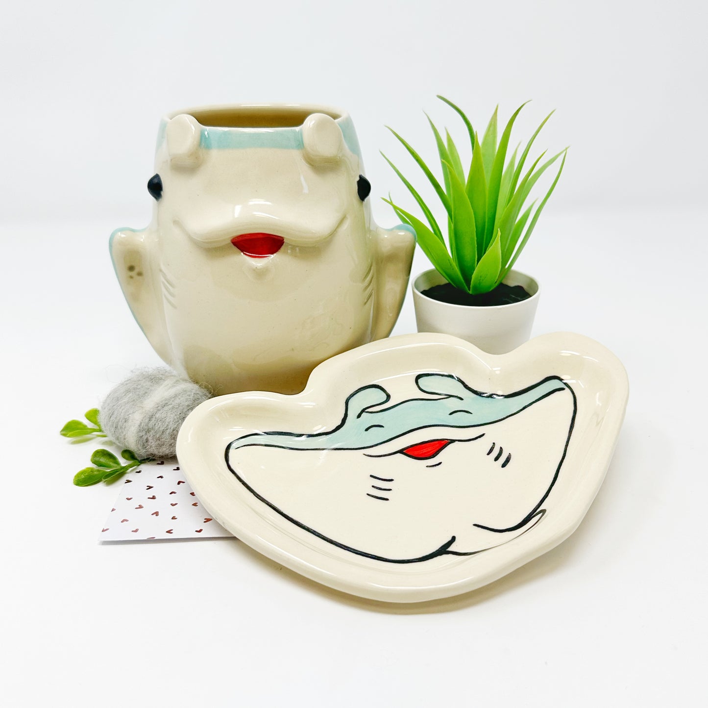 Manta Ray Mug and Spoon Rest Set