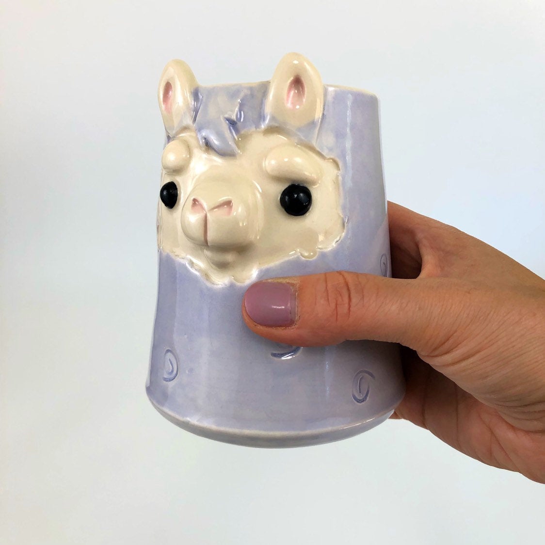 dishwasher safe handmade llama coffee mug made in canada